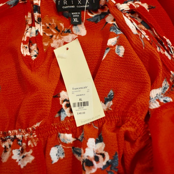 NWT Red-Floral Romper - Picture 8 of 8